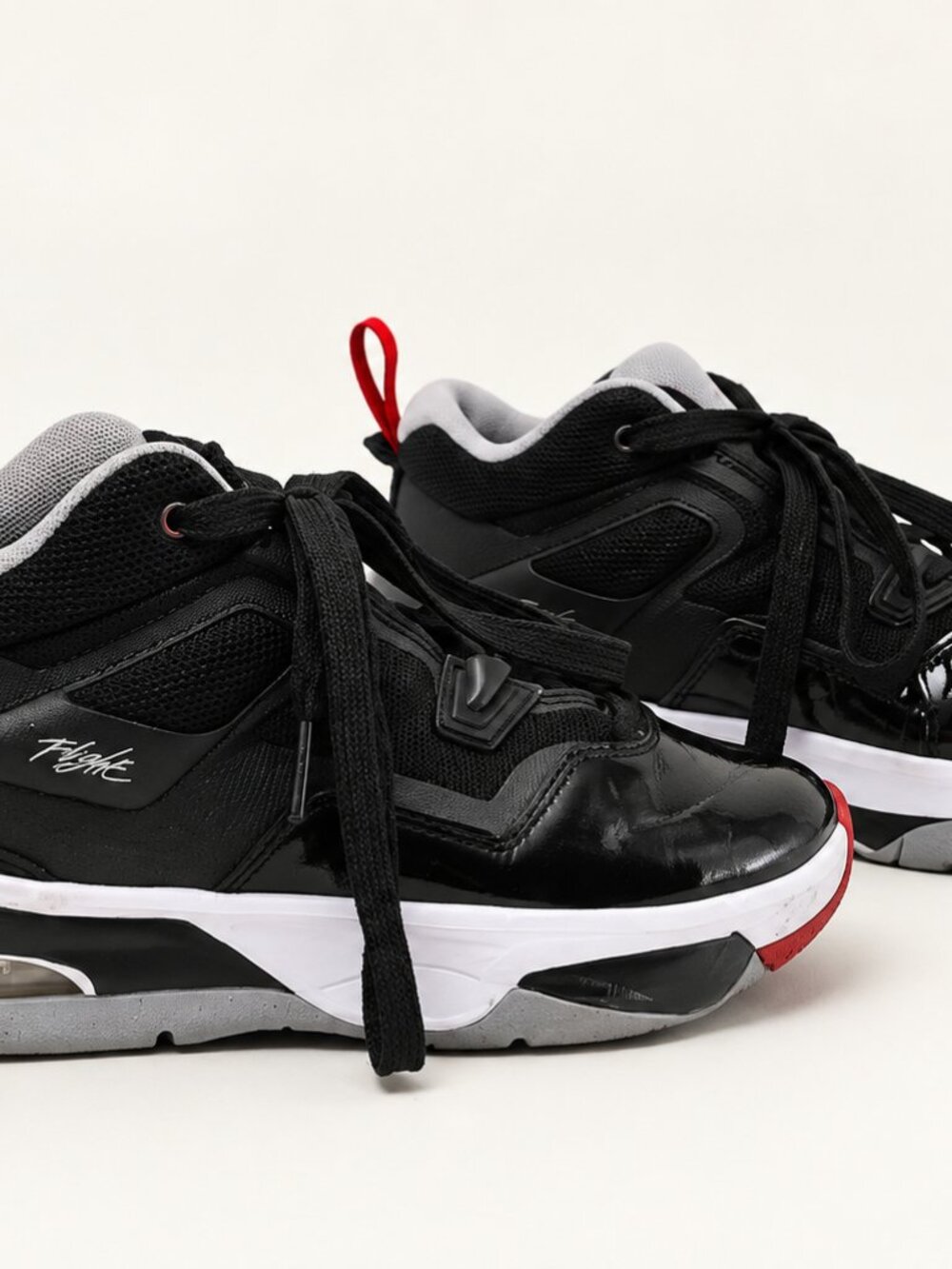 Nike Air Jordan Flight Sneakers – Black, White & Red | Youth 5.5
